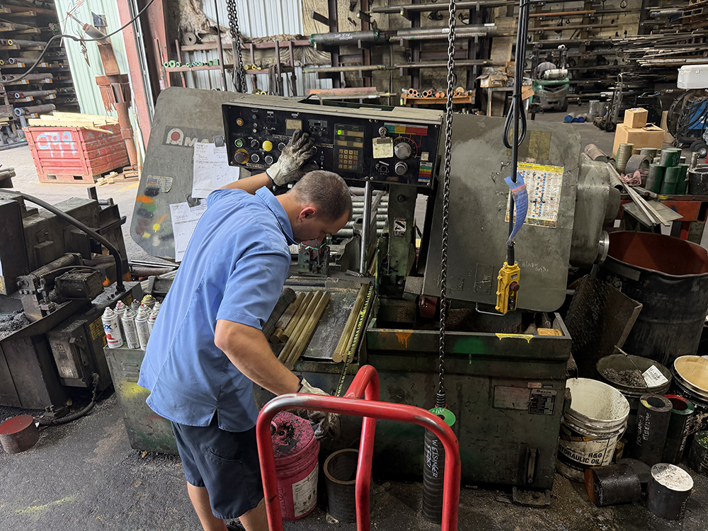 HEM BEING PROGRAMMED. Baton Rouge Band Saw Consulting
